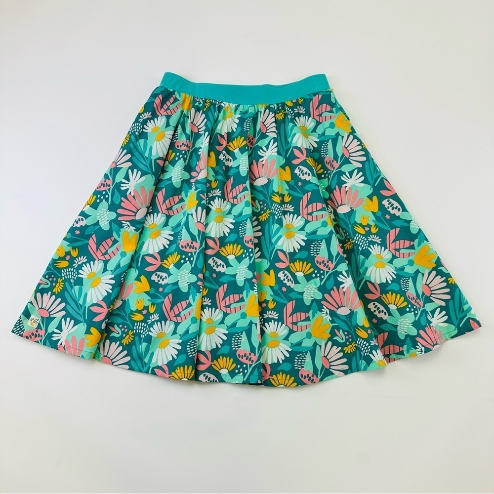 Wild Flowers floral Aline skirt Medium Daydream Believer Jenny pink turquoise